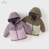 Boys & Girls Hooded Down Jacket – Plush Waterproof Coat
